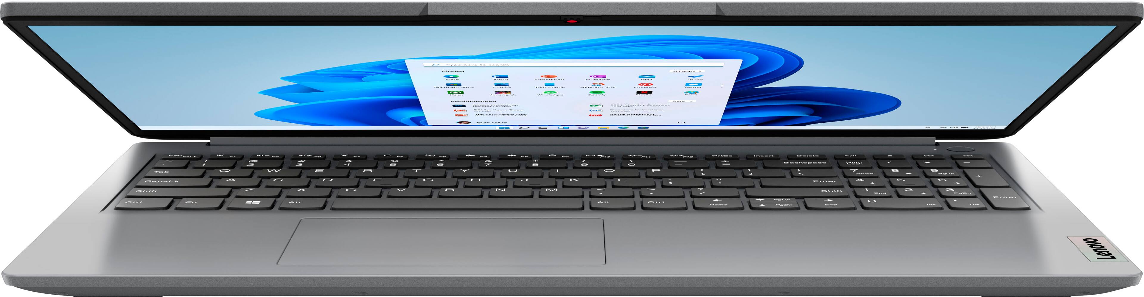 Alt View 10. Lenovo - Ideapad 1 15.6" HD Laptop - Athlon Silver 7120U  with 4GB Memory - 128GB SSD - Cloud Grey.