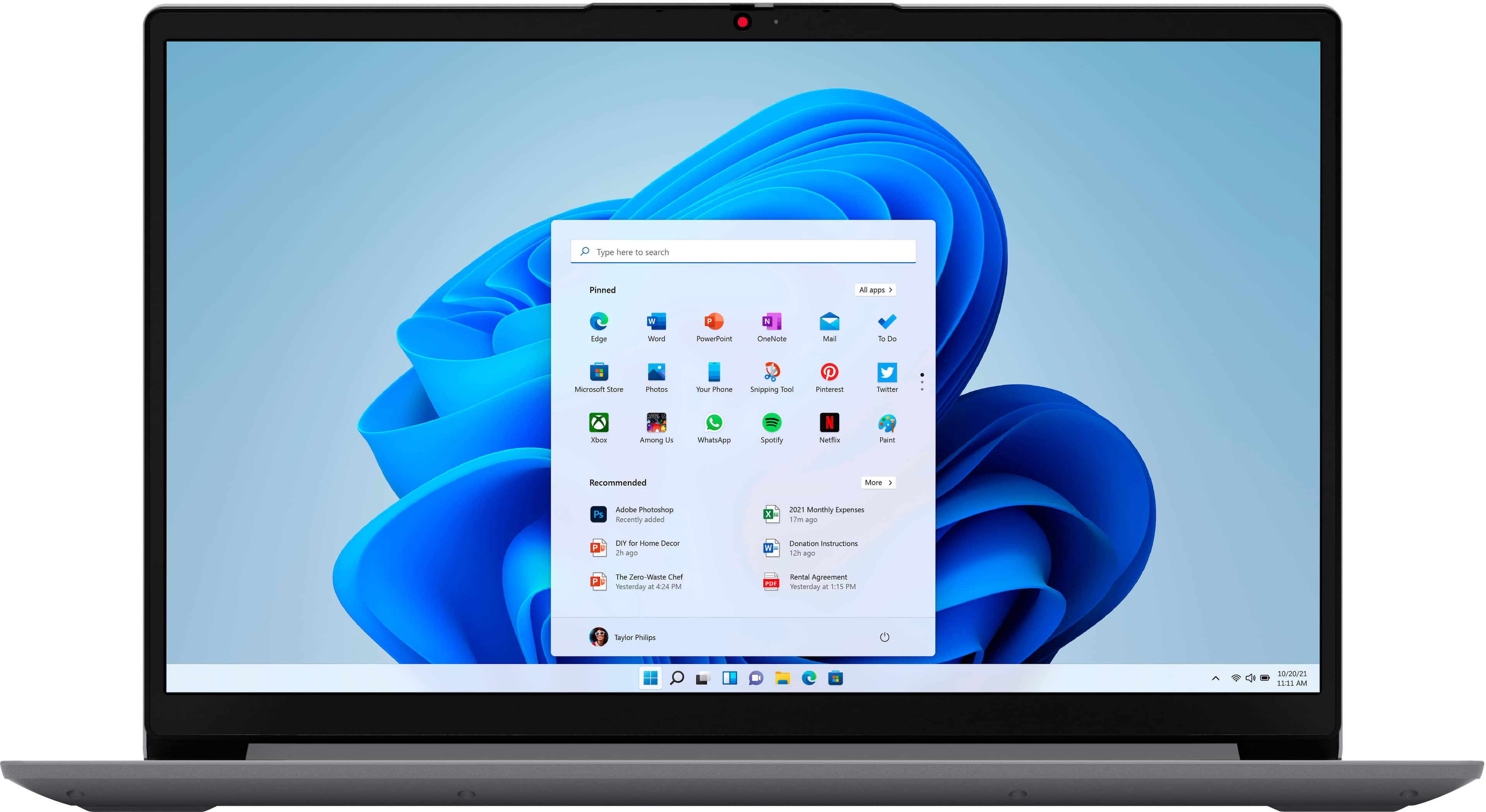 Alt View 4. Lenovo - Ideapad 1 15.6" HD Laptop - Athlon Silver 7120U with 4GB Memory - 128GB SSD - Cloud Grey.