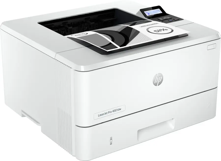 Alt View 13. HP - LaserJet Pro 4001dw Wireless Black-and-White Laser Printer - White.