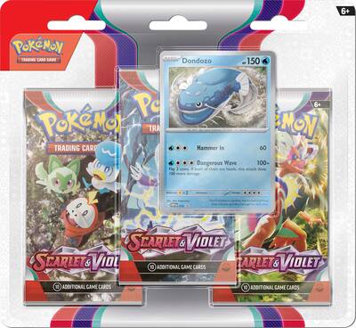 Pokemon Scarlet & Violet: 3-Pack Blister Dondozo/ Arcanine Pokemon Scarlet & Violet: 3-Pack Blister Dondozo/ Arcanine