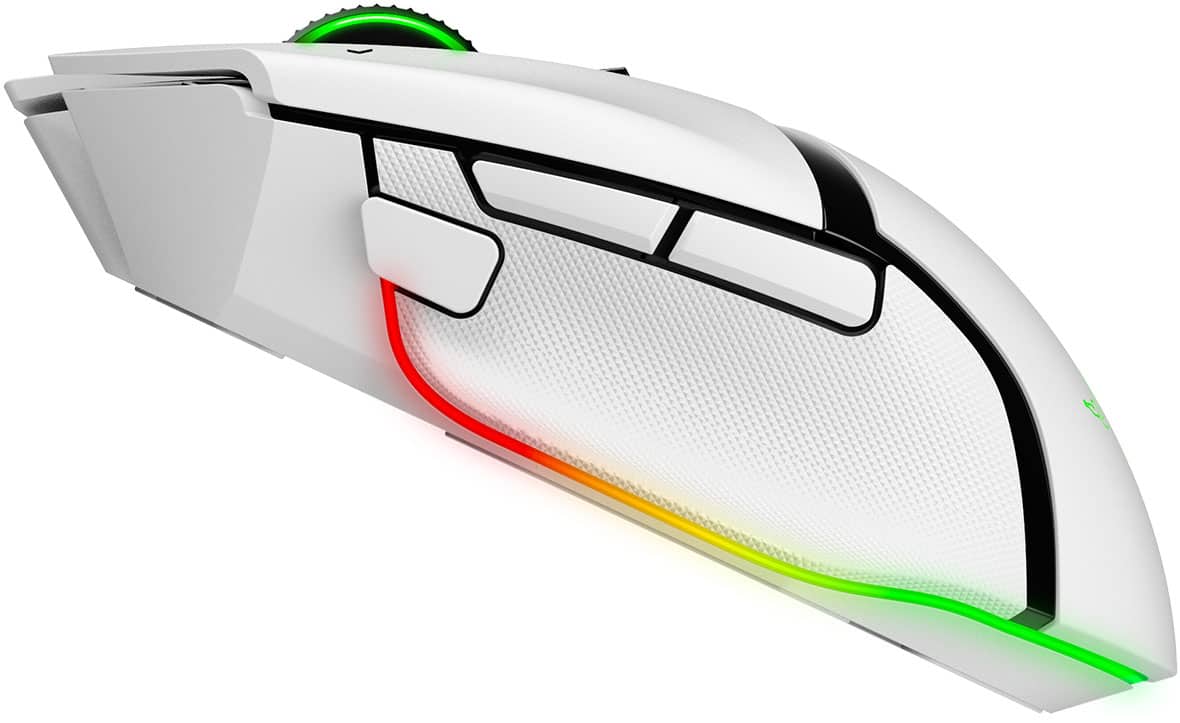 Alt View 24. Razer - Basilisk V3 Pro Customizable Wireless Gaming Mouse with Razer HyperScroll Tilt Wheel - White.