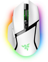 Basilisk V3 Pro Customizable Wireless Gaming Mouse with Razer HyperScroll Tilt Wheel - White - Front_Zoom