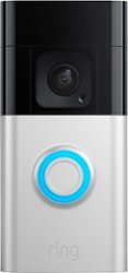 Ring - Battery Doorbell Plus Smart Wifi Video Doorbell – Battery Operated with Head-to-Toe View - Satin Nickel - Front_Zoom