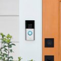 Left Zoom. Ring - Battery Doorbell Plus Smart Wifi Video Doorbell – Battery Operated with Head-to-Toe View - Satin Nickel.