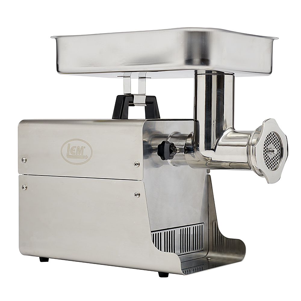 Left View: LEM Product - #22 Big Bite Meat Grinder - 1 HP - Stainless