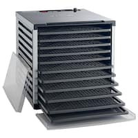 OVENTE 5-Stackable Clear Trays Grey Food Dehydrator Machine with Drying  Space 240W Electric Preserver and Dryer DF215GY - The Home Depot