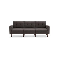 Burrow - Mid-Century Nomad Sofa - Charcoal - Front_Zoom