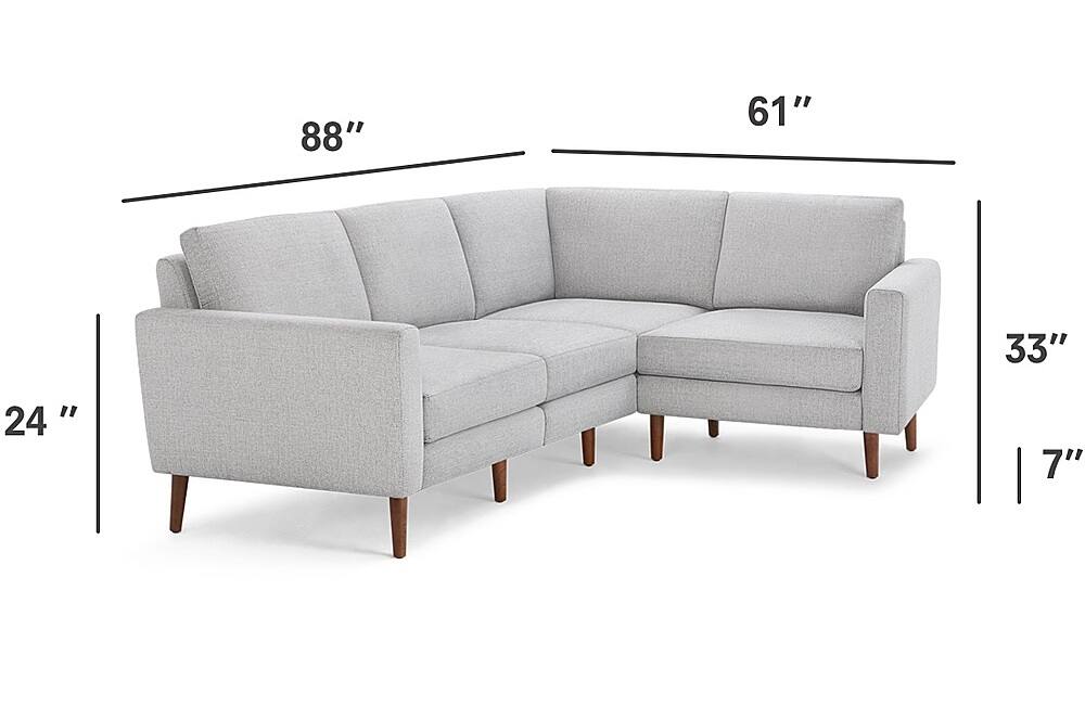 Burrow MidCentury Nomad 6Seat Corner Sectional Crushed Gravel NSLCG
