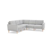 Burrow - Mid-Century Nomad 5-Seat Corner Sectional - Crushed Gravel - Front_Zoom