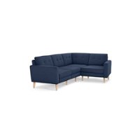 Burrow - Mid-Century Nomad 4-Seat Corner Sectional - Navy Blue - Front_Zoom