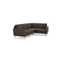 Burrow - Mid-Century Nomad 4-Seat Corner Sectional - Charcoal - Front_Zoom