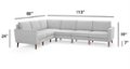 Alt View Zoom 11. Burrow - Mid-Century Nomad 6-Seat Corner Sectional - Charcoal.