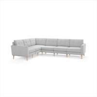 Burrow - Mid-Century Nomad 6-Seat Corner Sectional - Crushed Gravel - Front_Zoom