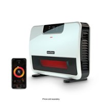 Atomi Smart - Smart WiFi Infrared Wall Heater - White - Front_Zoom