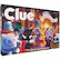 The image features a box of Clue, a classic mystery game. The box is filled with various characters, including a dog, a cat, and a teddy bear, as well as other animals. The game is designed for players aged 8 and up, and it is an entertaining and engaging activity for those who enjoy solving mysteries.