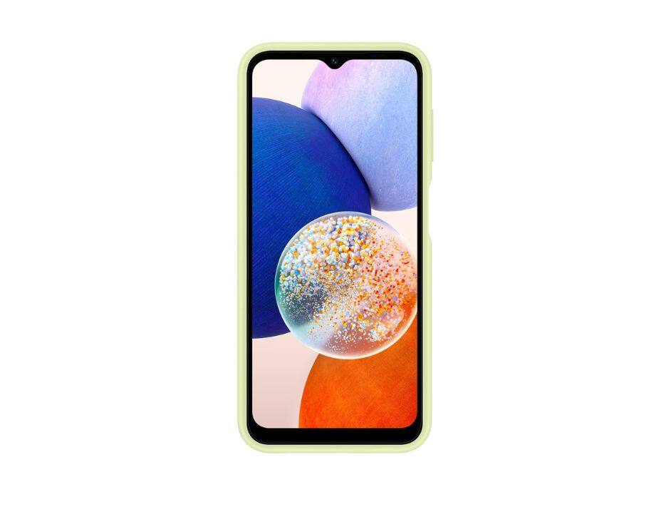 Angle. Samsung - Samsung Galaxy A14 Protective Cover I Color: Lime - Lime.