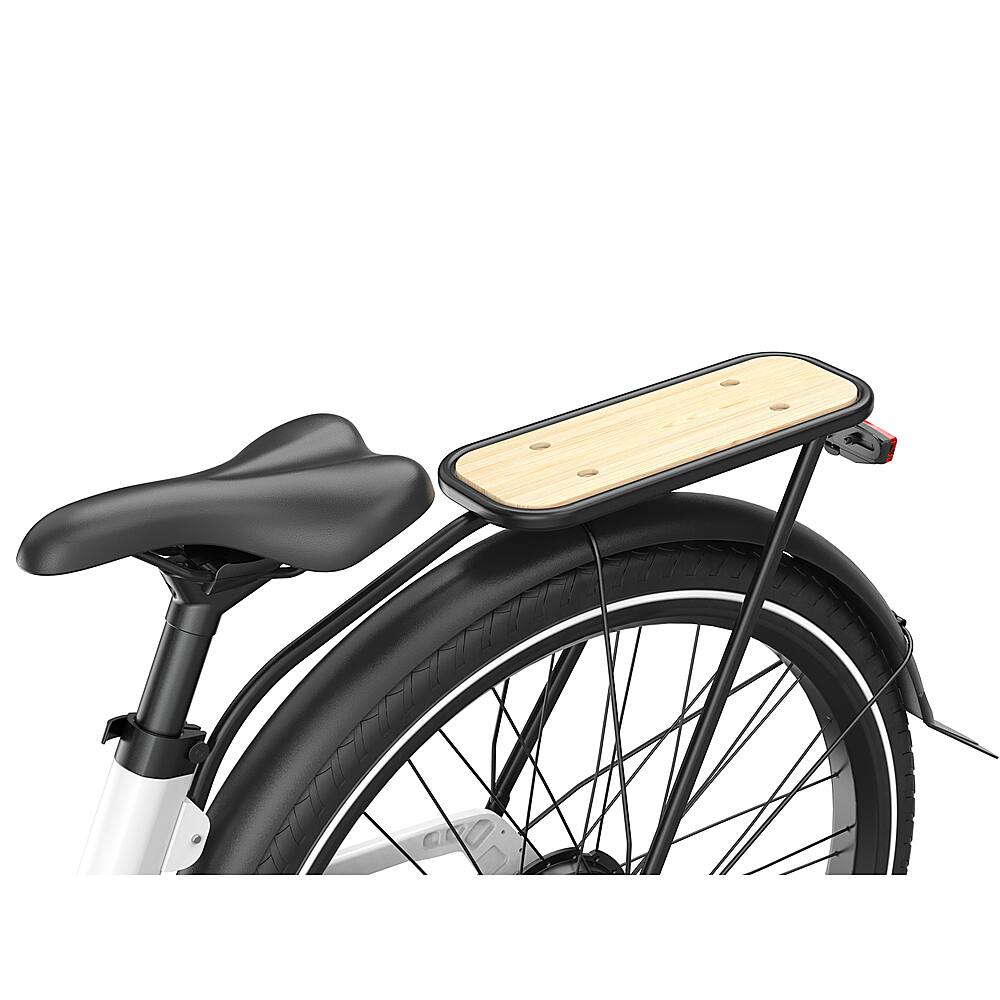 Angle. OKAI - Stride Rear Bike Rack - Black.