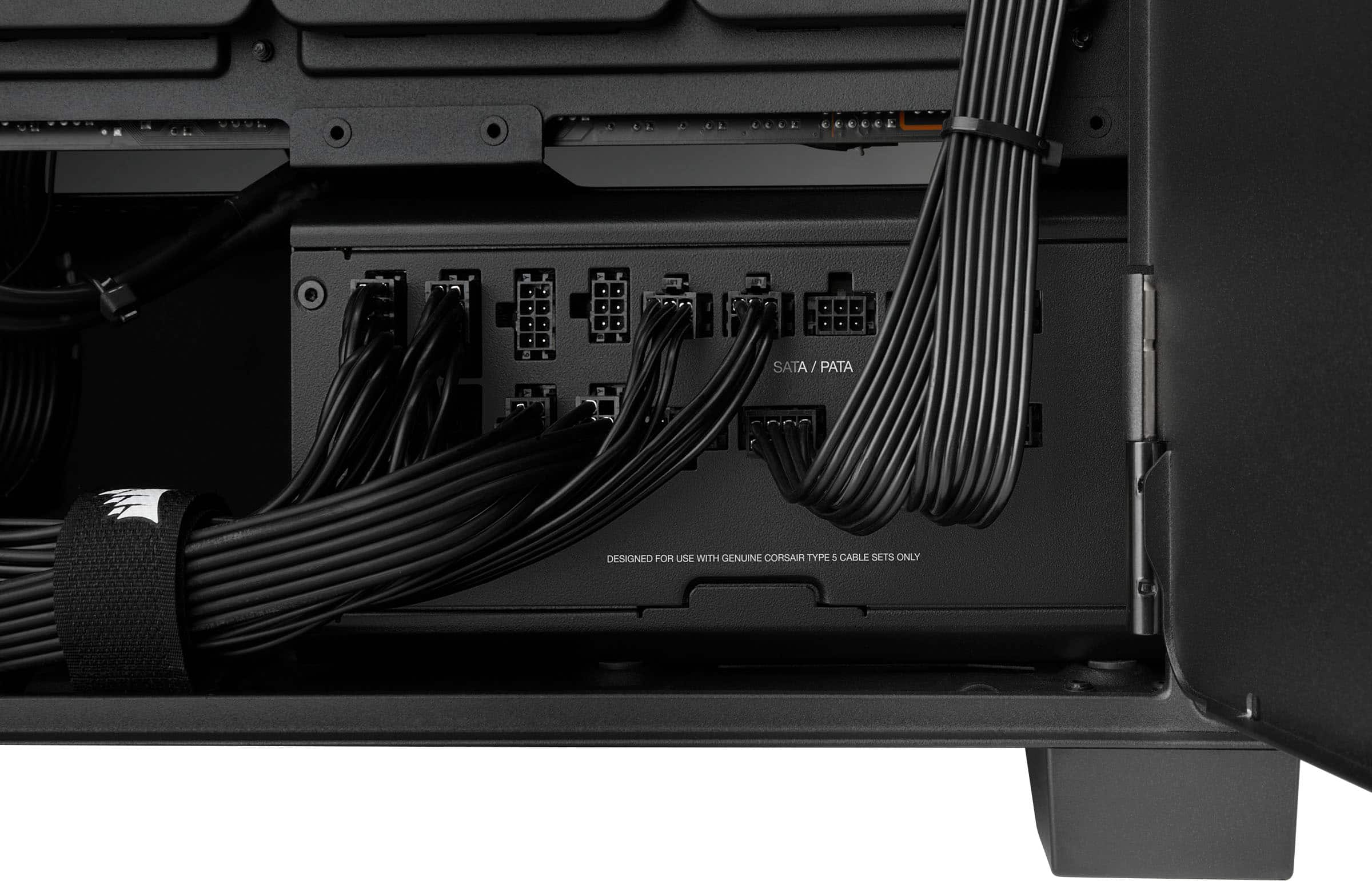 Alt View 24. CORSAIR - RMx Shift Series RM1200x 80 Plus Gold Fully Modular ATX Power Supply with Modular Side Interface - Black.