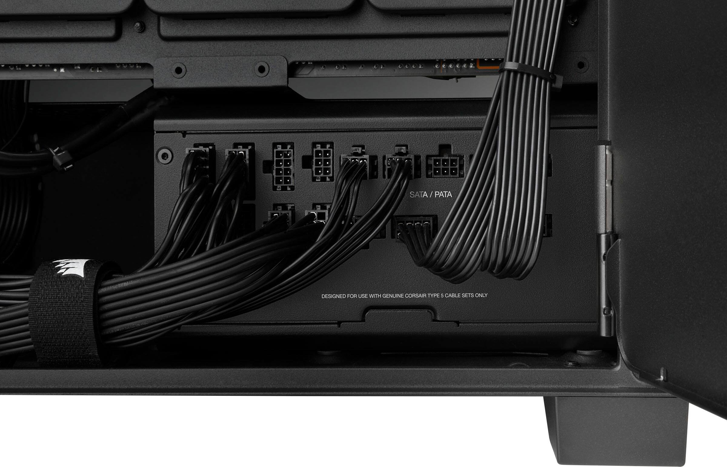 Alt View 24. CORSAIR - RMx Shift Series RM1200x 80 Plus Gold Fully Modular ATX Power Supply with Modular Side Interface - Black.