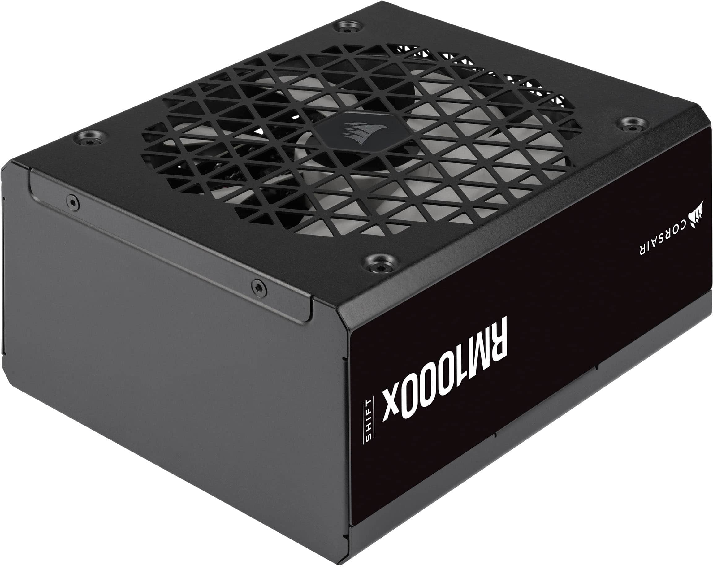 Alt View 11. CORSAIR - RMx Shift Series RM1000x 80 Plus Gold Fully Modular ATX Power Supply with Modular Side Interface - Black.