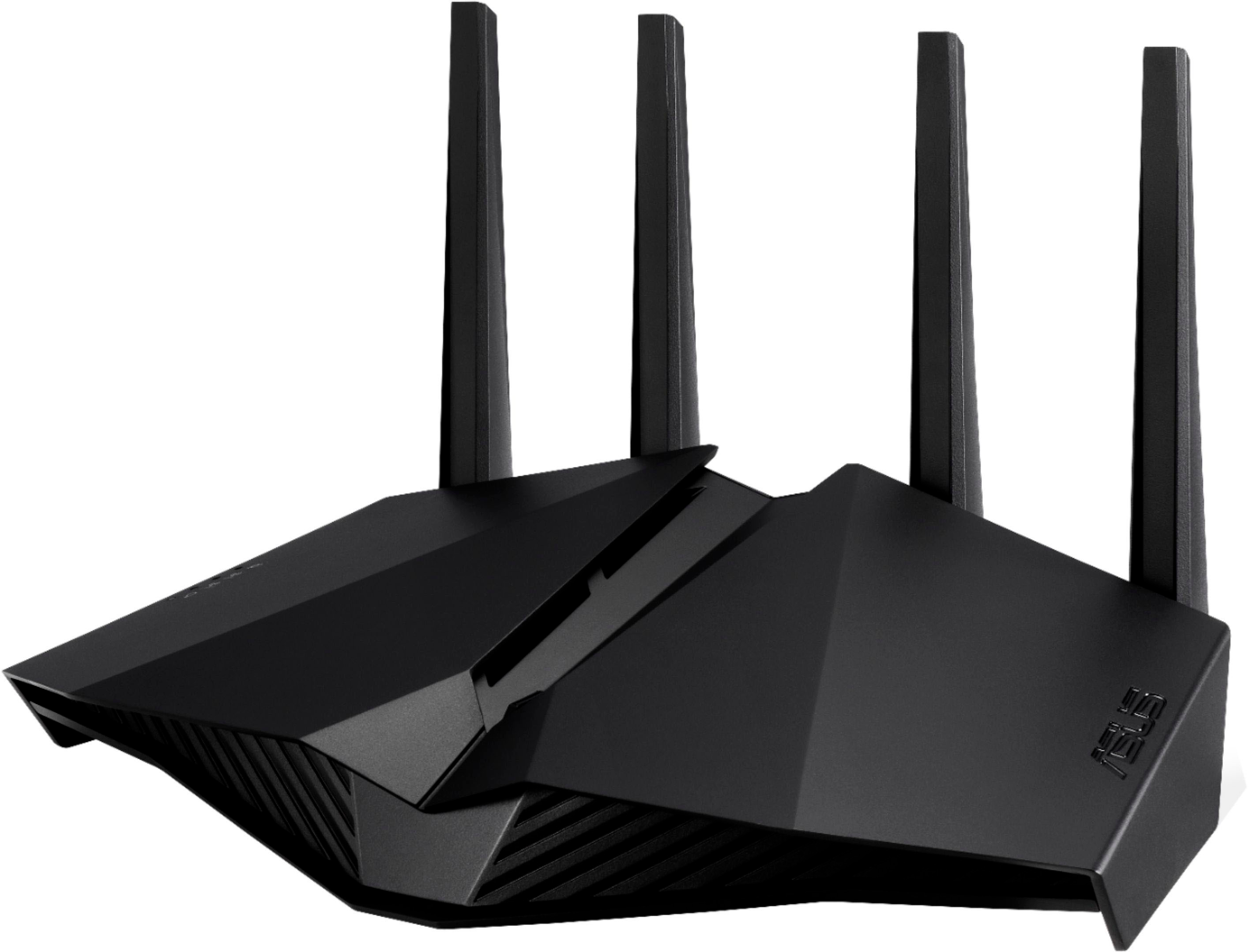 Left View: ASUS - RT-AX82U AX5400 Dual-Band WiFi 6 Router - Black