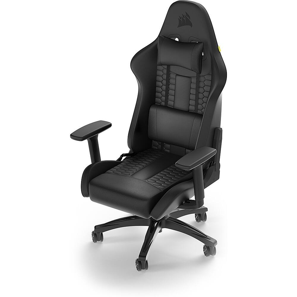 Alt View 12. CORSAIR - TC100 Leatherette Gaming Chair - Black.