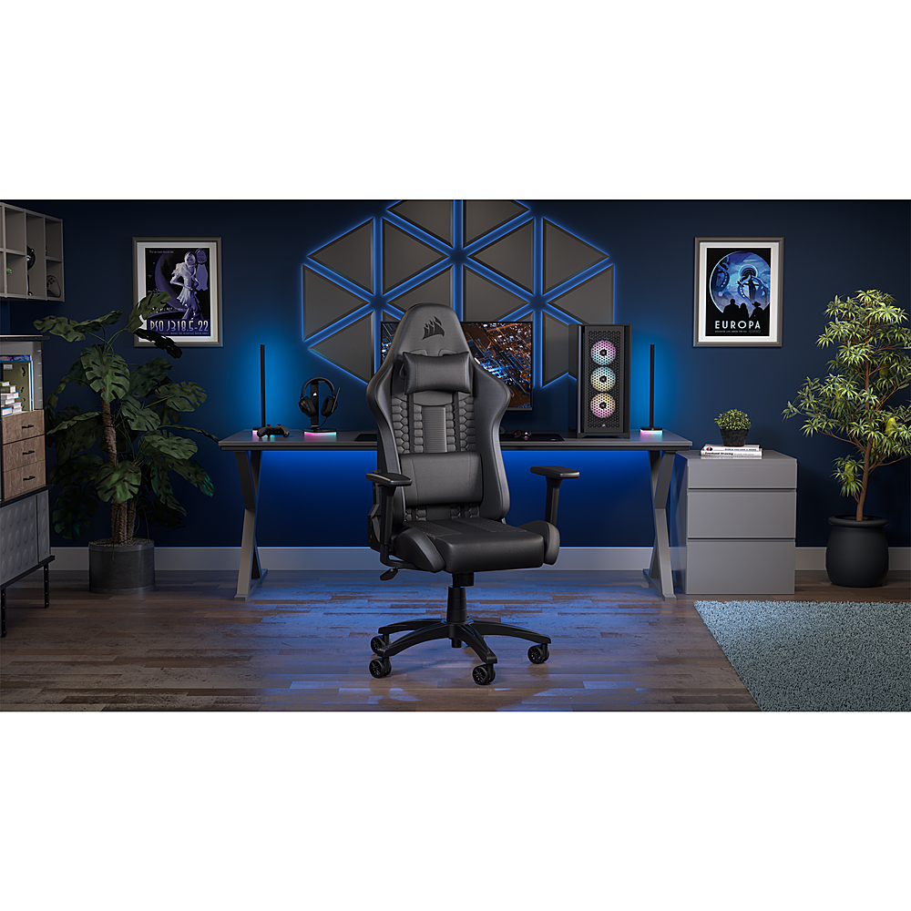 Best Buy: CORSAIR TC100 Leatherette Gaming Chair Black CF-9010050-WW