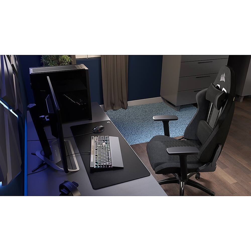 Alt View 25. CORSAIR - TC100 Fabric Gaming Chair - Black.