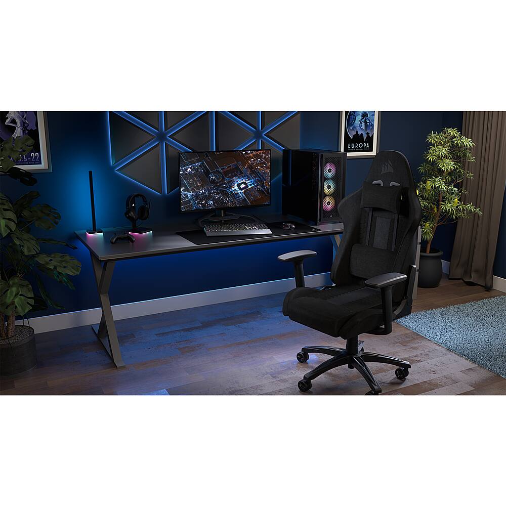 Alt View 40. CORSAIR - TC100 Fabric Gaming Chair - Black.