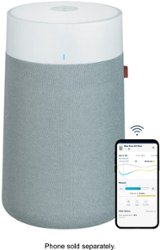 Blueair - Blue Pure 411i Max 219 Sq. Ft HEPASilent Smart Small Room Bedroom Air Purifier - White/Gray - Front_Zoom