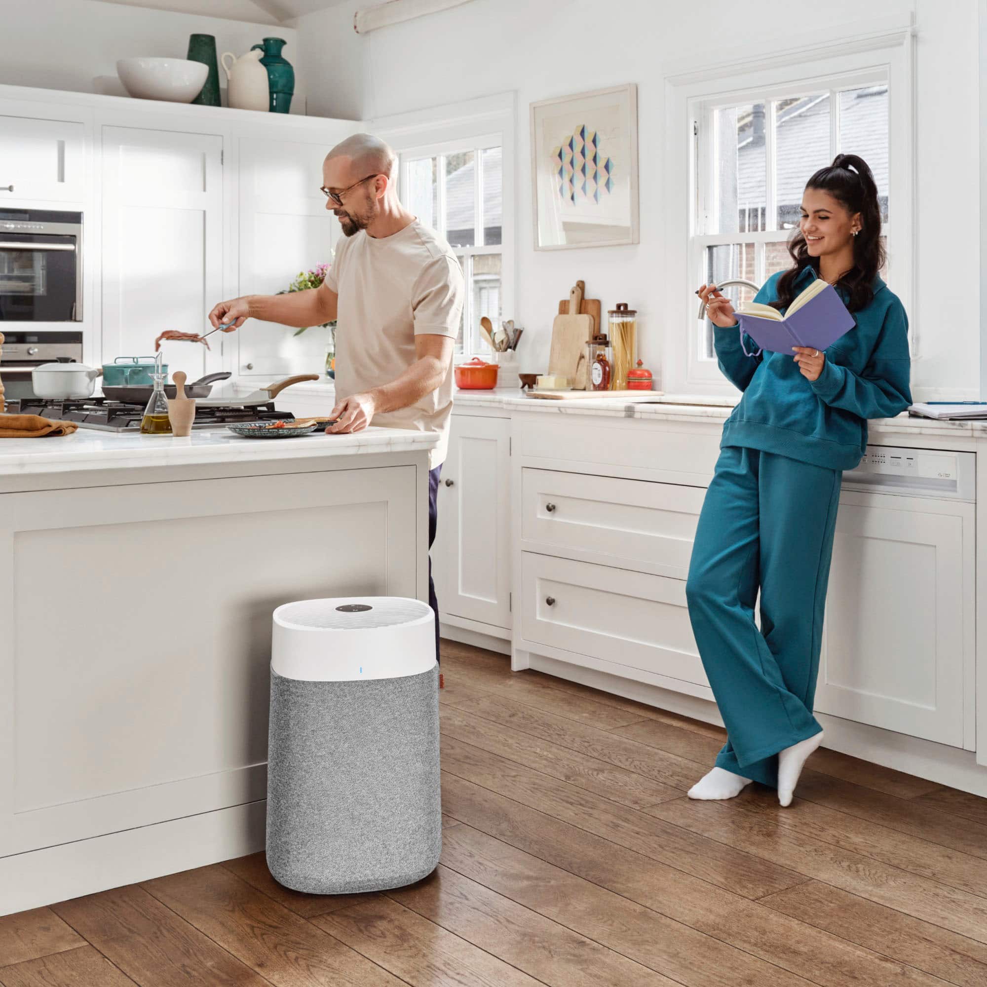 Alt View 15. Blueair - Blue Pure 211i Max 635 Sq. Ft HEPASilent Smart Extra-Large Room Air Purifier - White/Gray.