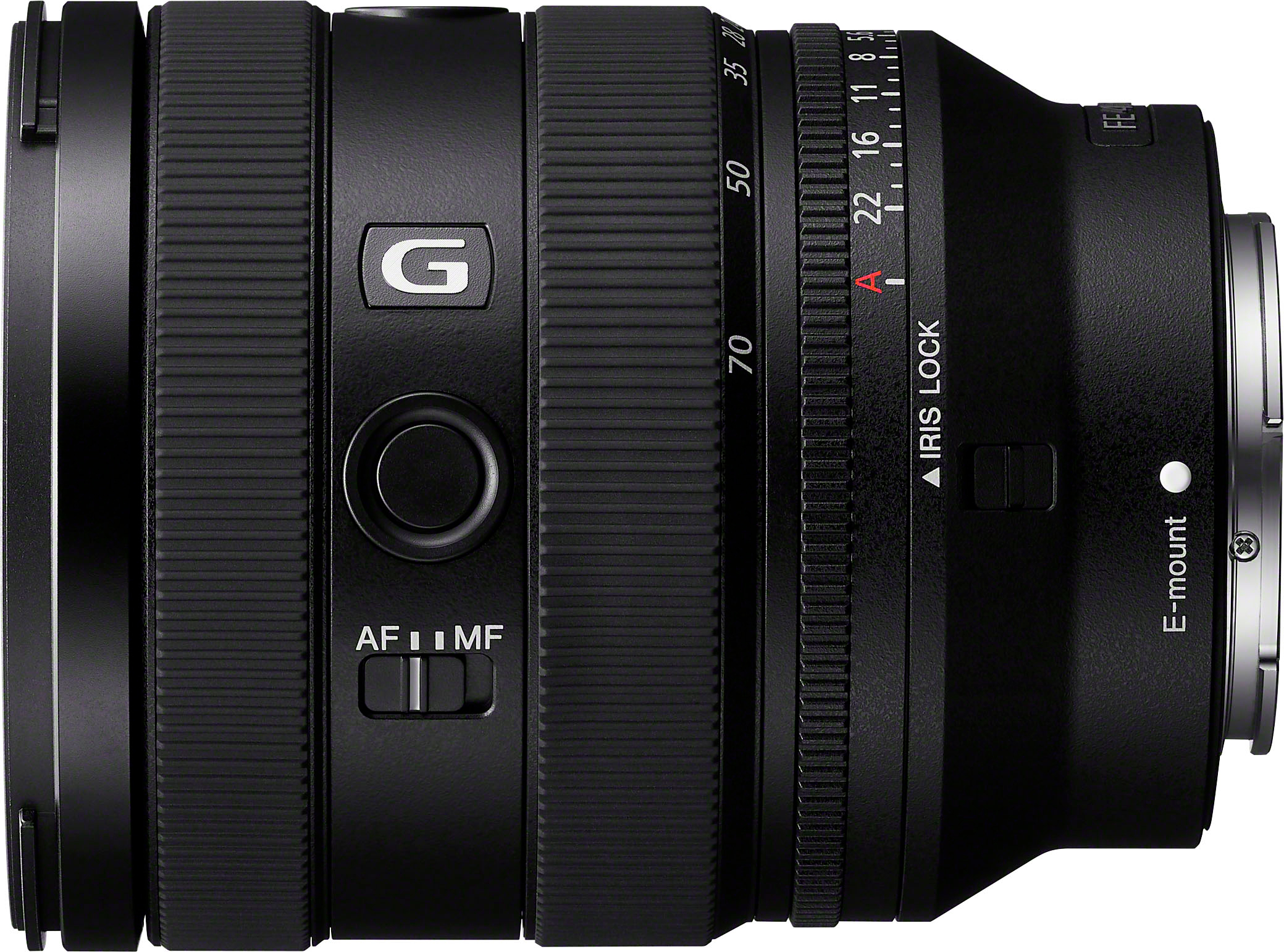 Angle View: Sony - G Master FE 24-70 mm F2.8 GM Full-Frame E-Mount Standard Zoom Lens - Black