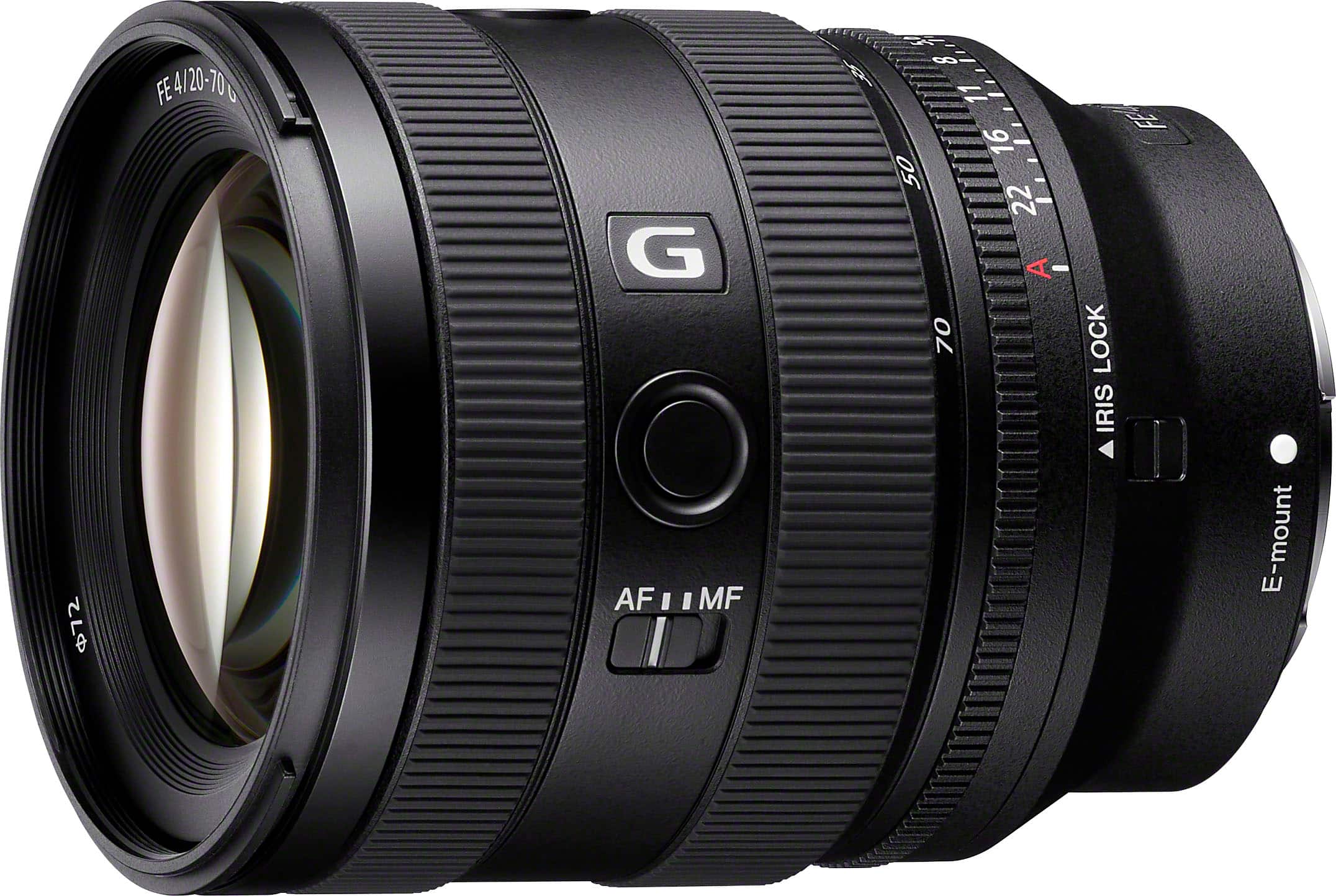 Front. Sony - FE 20-70mm F4 G Full Frame Standard Zoom Lens for E-mount Cameras - Black.
