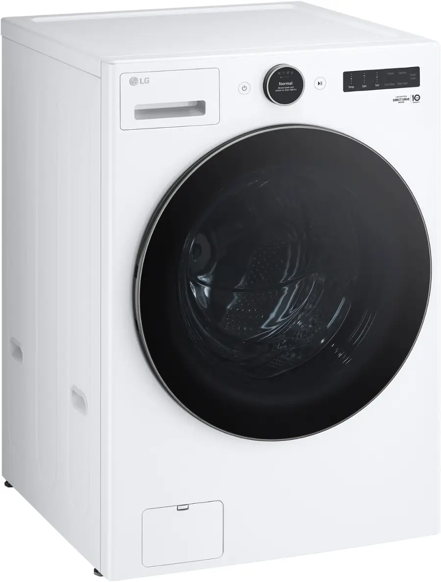 Alt View 15. LG - 4.5 Cu. Ft. High-Efficiency Smart Front Load Washer with Steam and TurboWash 360 - White.