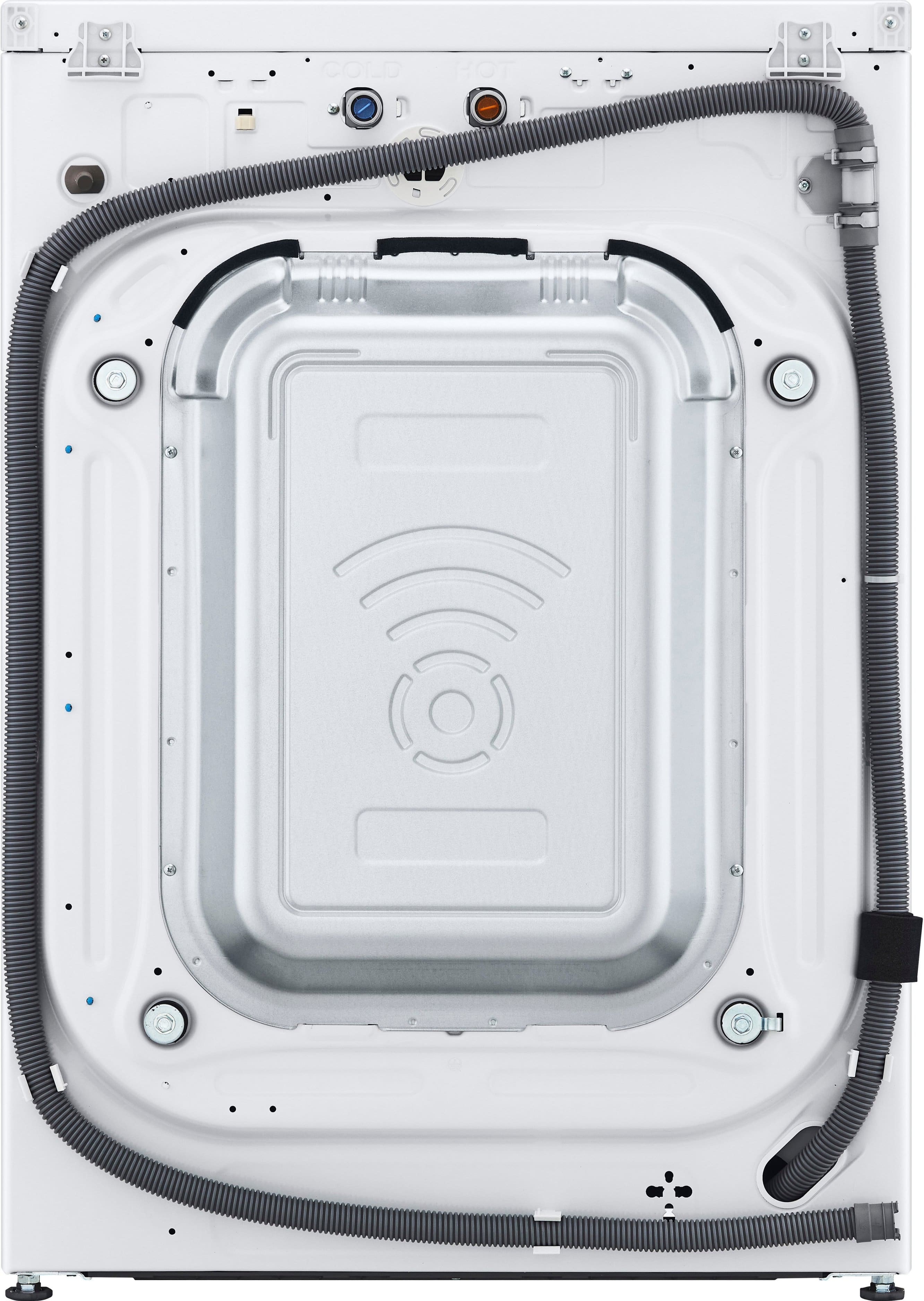 Alt View 34. LG - 4.5 Cu. Ft. High-Efficiency Smart Front Load Washer with Steam and TurboWash 360 - White.