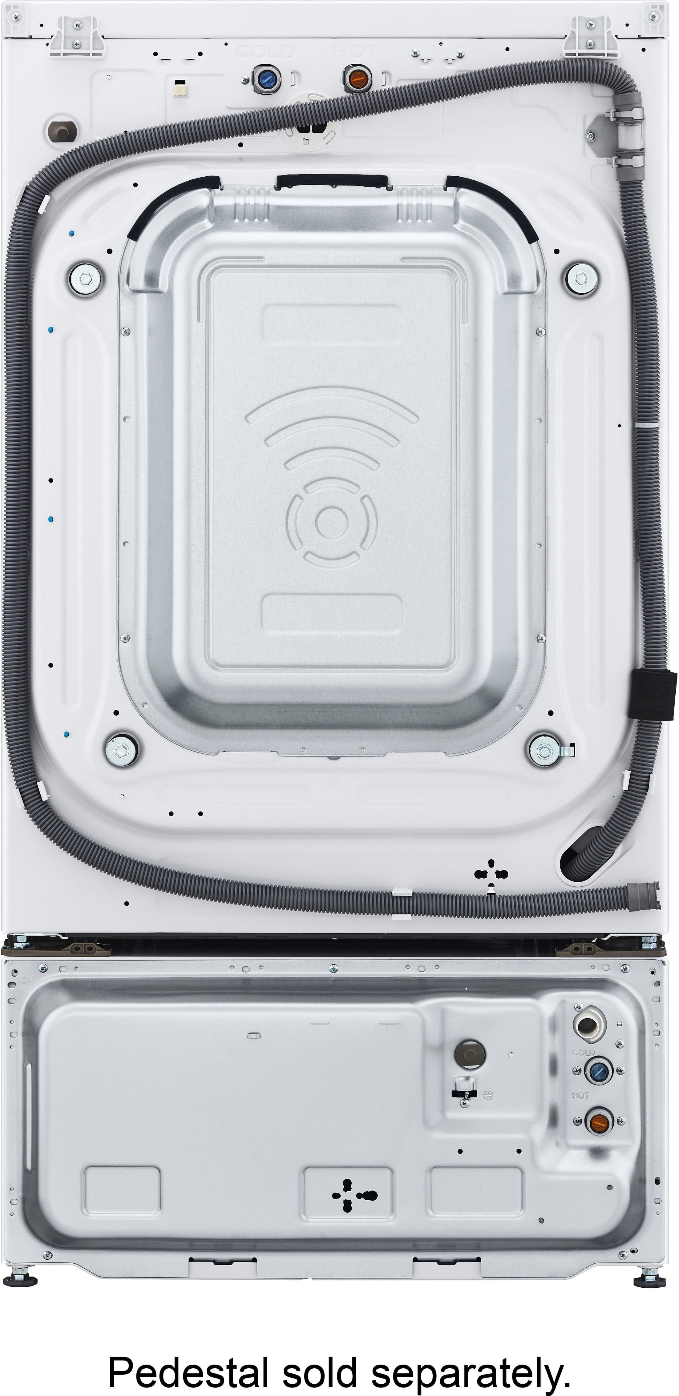 Alt View 37. LG - 4.5 Cu. Ft. High-Efficiency Smart Front Load Washer with Steam and TurboWash 360 - White.