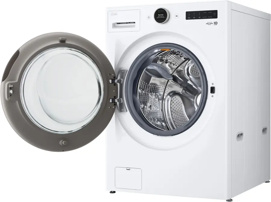 Alt View 17. LG - 4.5 Cu. Ft. High-Efficiency Smart Front Load Washer with Steam and TurboWash 360 - White.