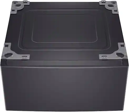 2 of LG - 27" Laundry Pedestal with Storage Drawer - Middle Black