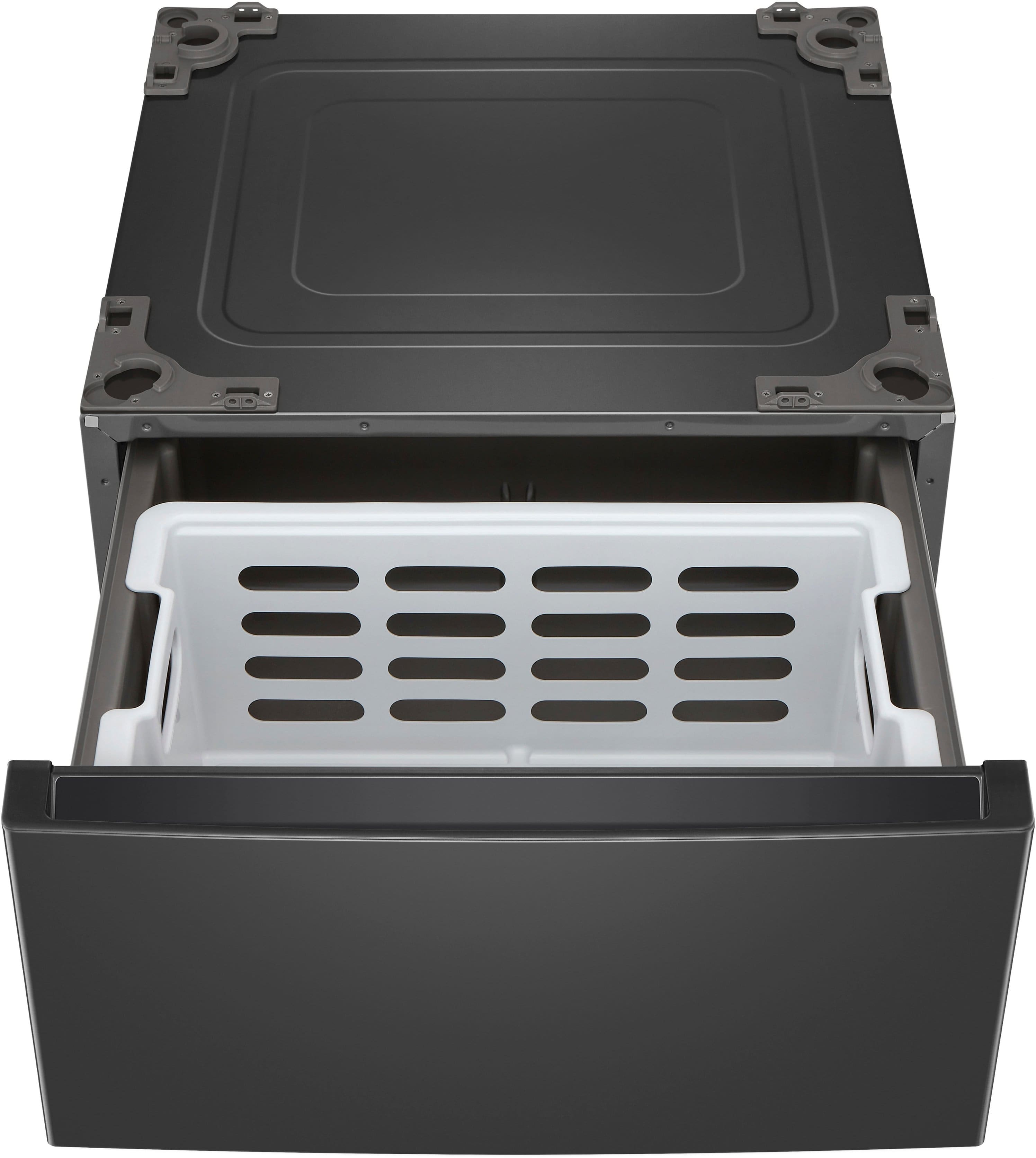 Alt View 12. LG - 27" Laundry Pedestal with Storage Drawer - Middle Black.