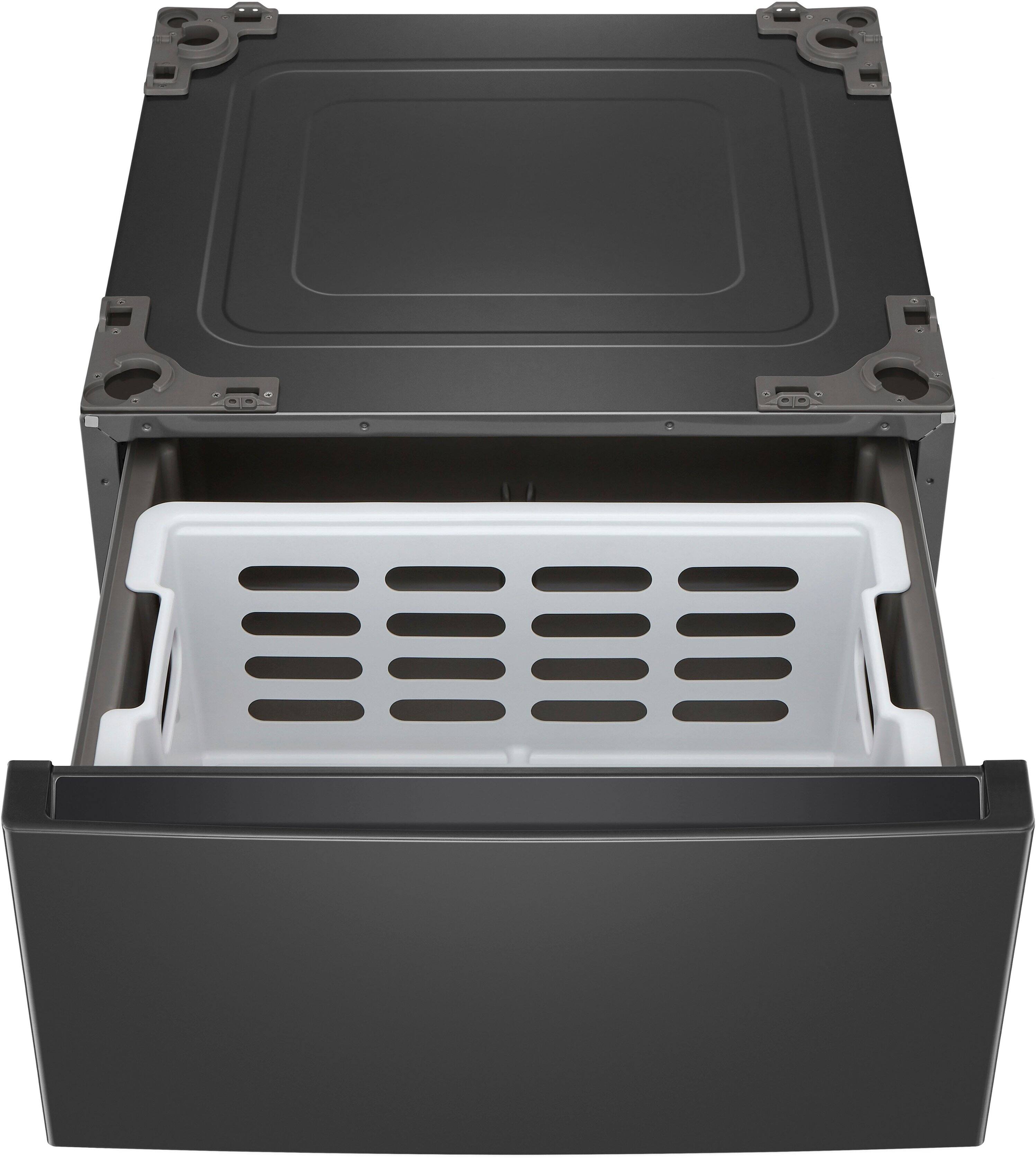 Alt View 12. LG - 27" Laundry Pedestal with Storage Drawer - Middle Black.