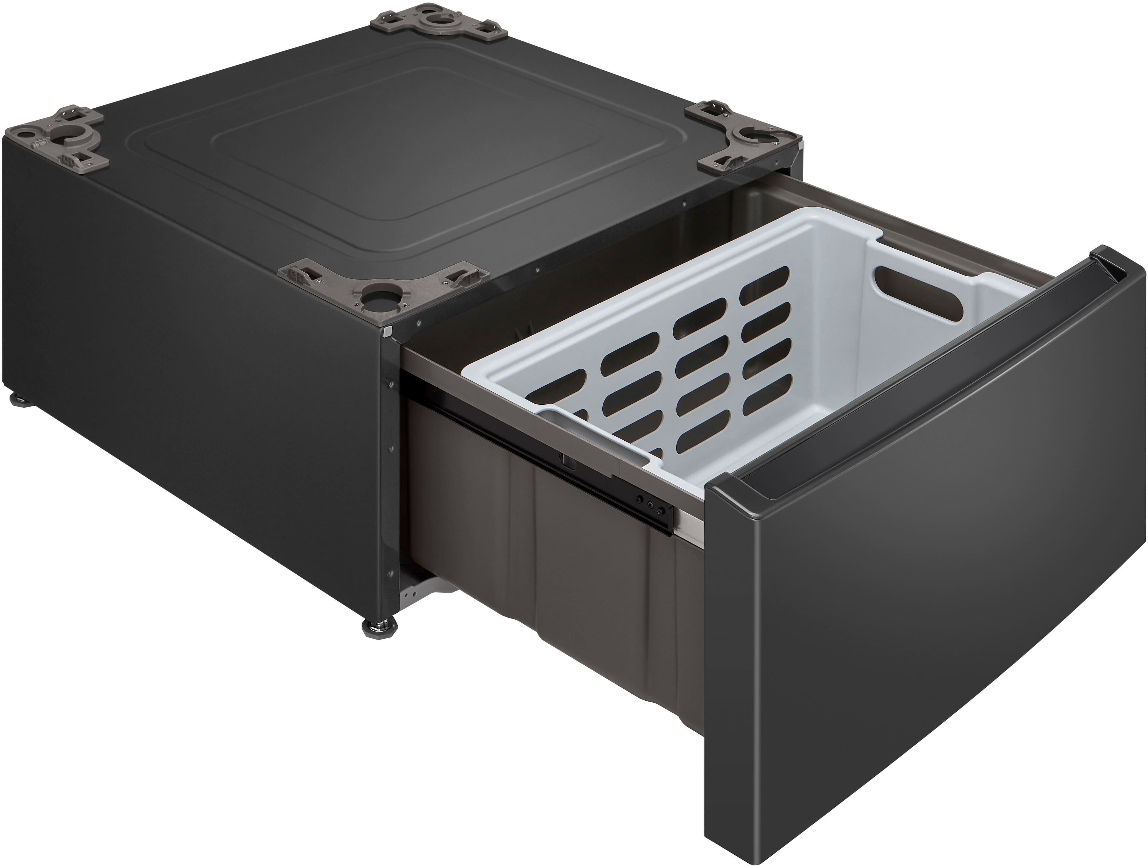 Alt View 13. LG - 27" Laundry Pedestal with Storage Drawer - Middle Black.