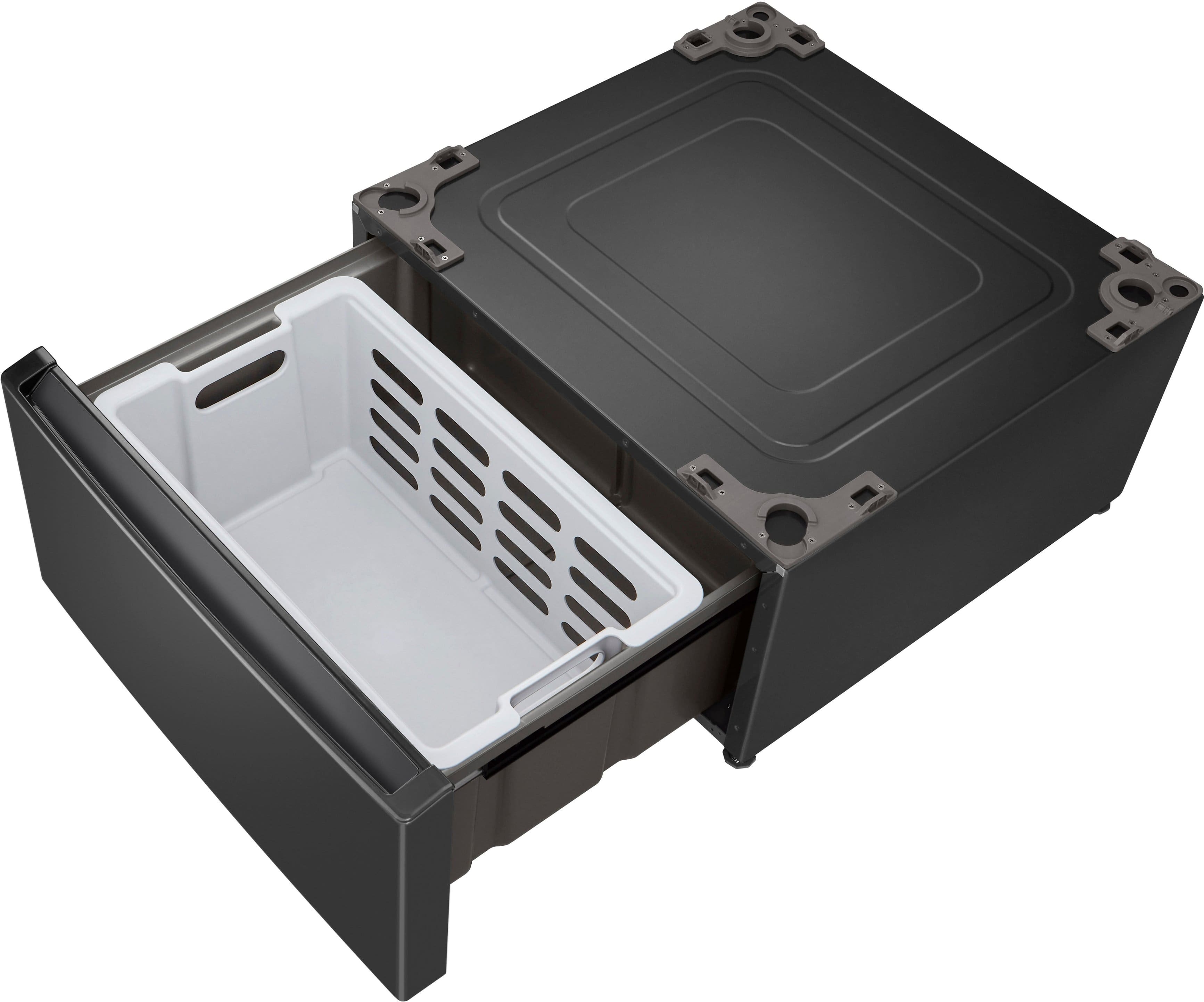 Alt View 14. LG - 27" Laundry Pedestal with Storage Drawer - Middle Black.