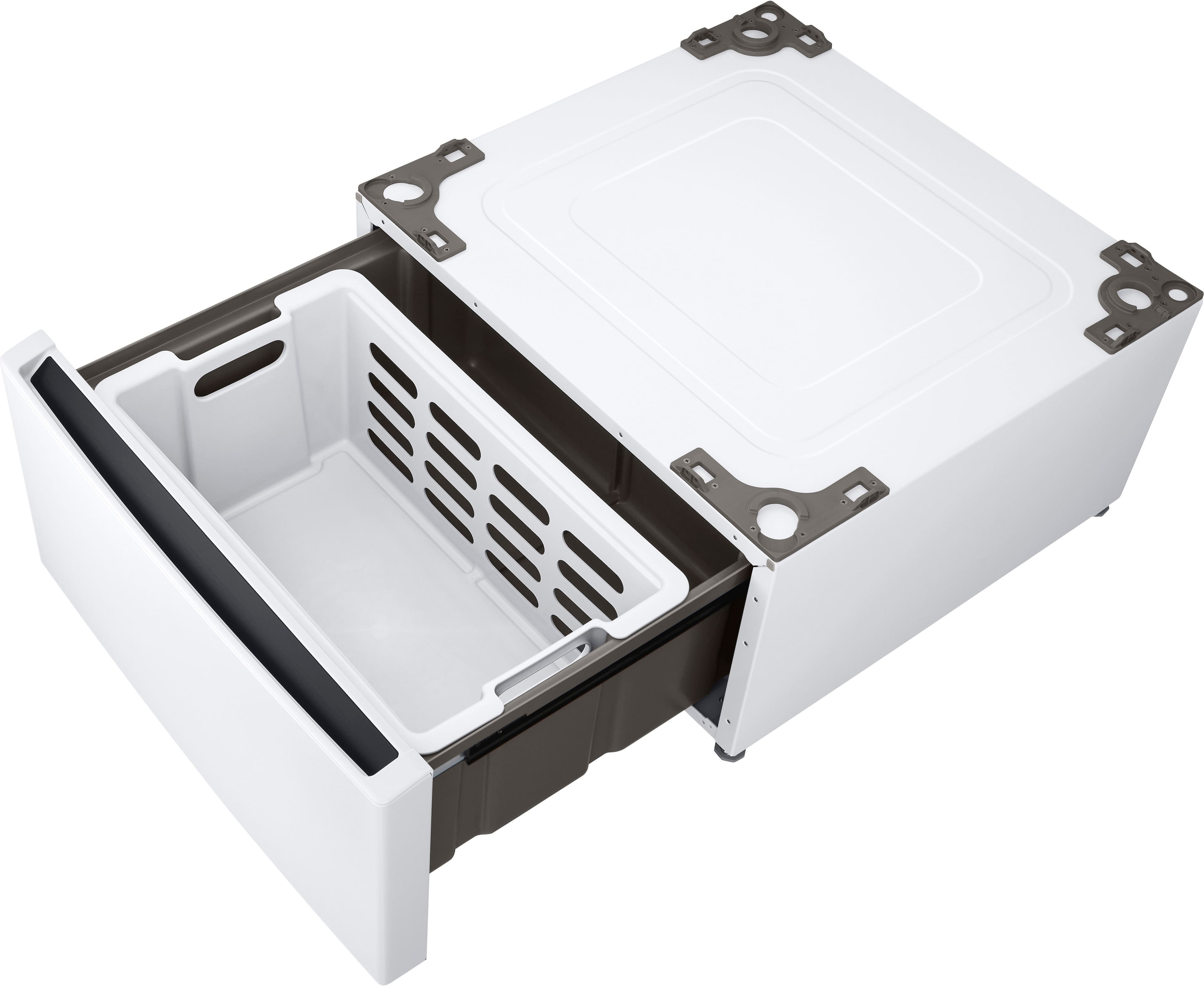 Left. LG - 27" Laundry Pedestal with Storage Drawer - White.