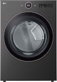 LG - 7.4 Cu. Ft. Stackable Smart Gas Dryer with Steam and Sensor Dry - Black Steel