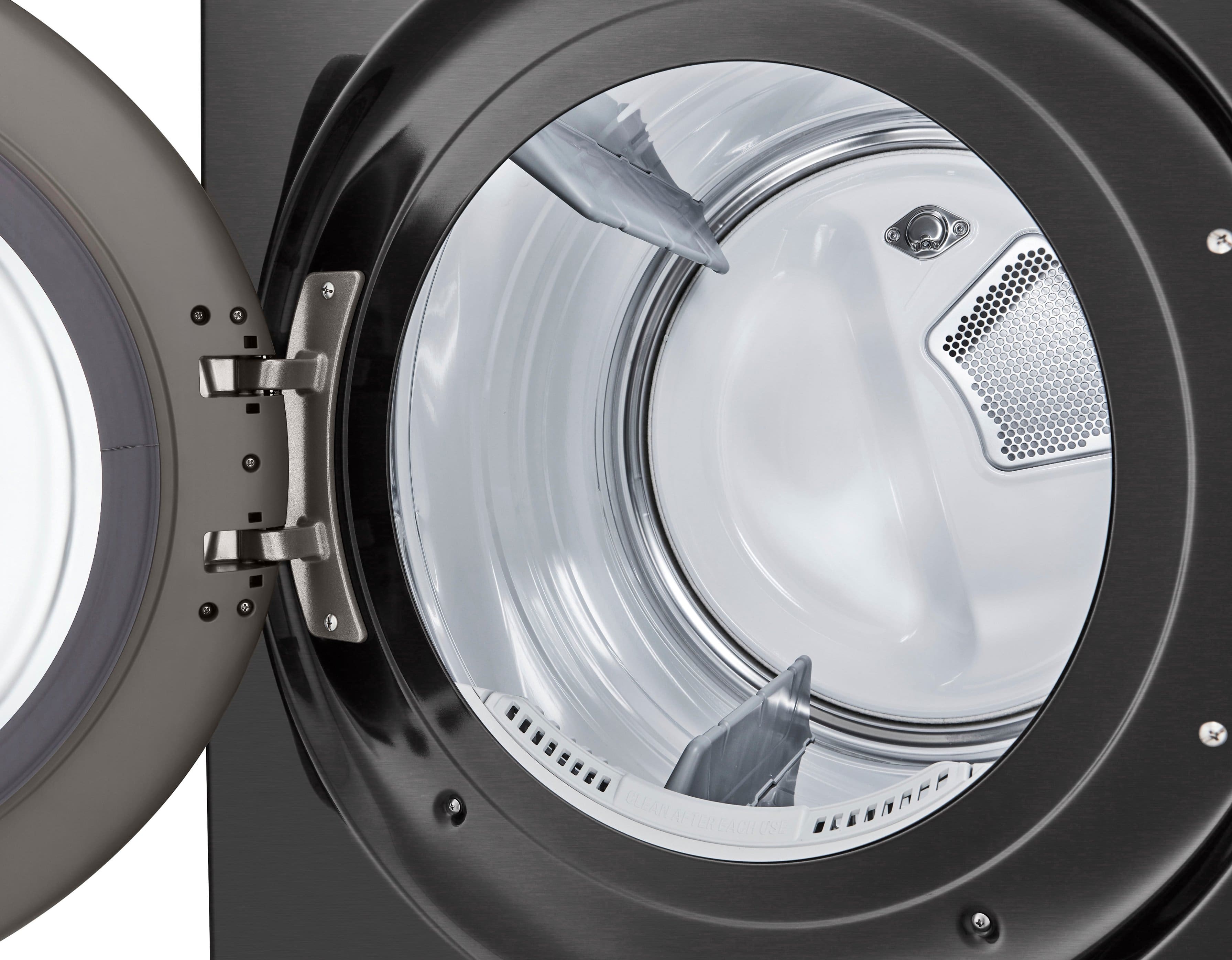 Alt View 22. LG - 7.4 Cu. Ft. Smart Gas Dryer with Steam and Sensor Dry - Black Steel.