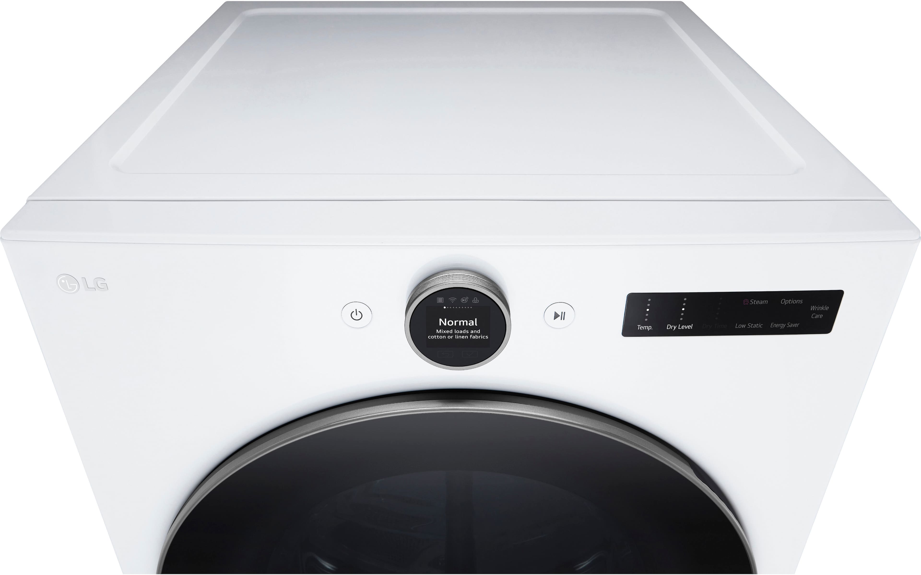 Alt View 15. LG - 7.4 Cu. Ft. Smart Electric Dryer with Steam and Sensor Dry - White.
