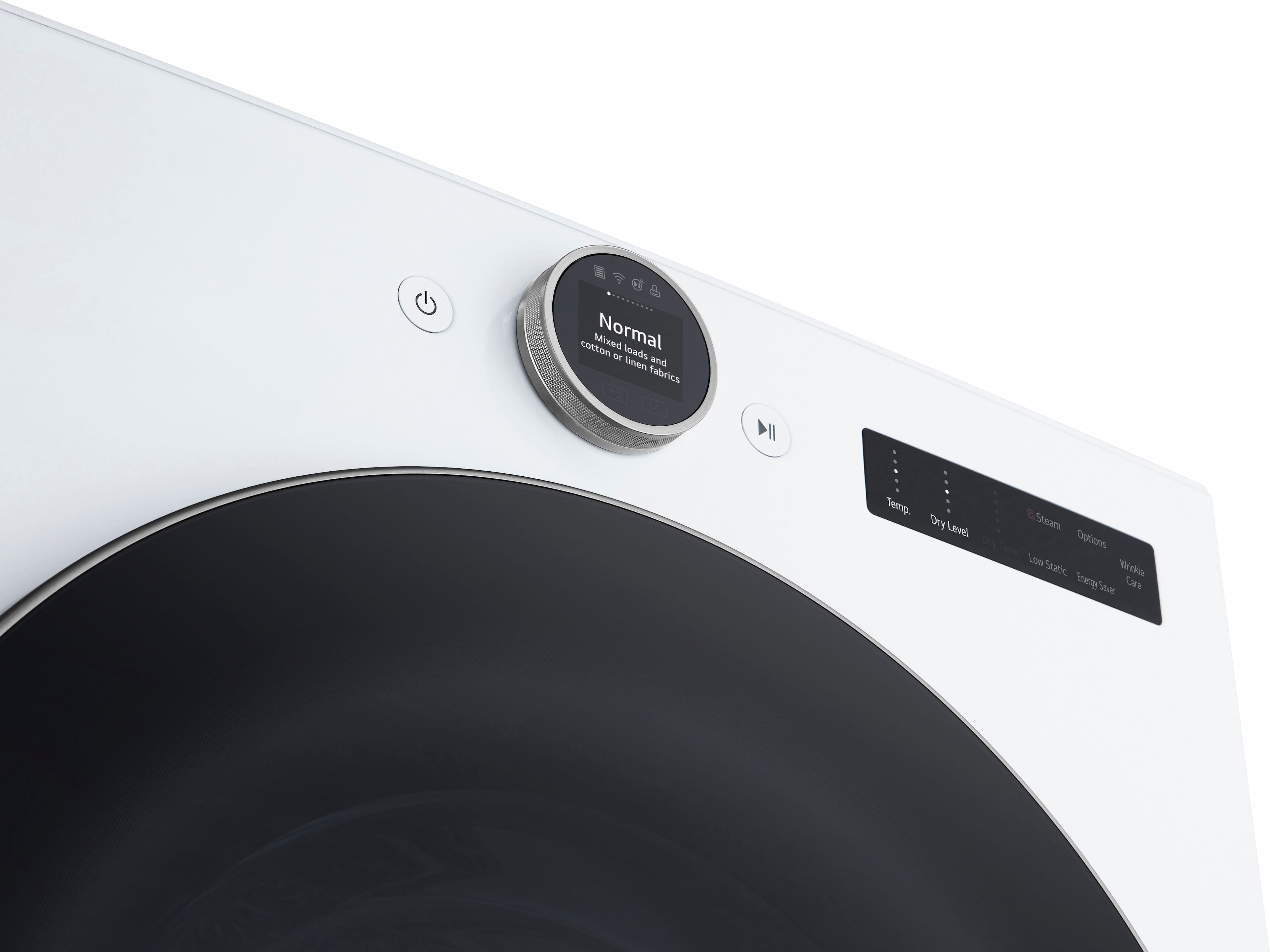 Alt View 16. LG - 7.4 Cu. Ft. Smart Electric Dryer with Steam and Sensor Dry - White.