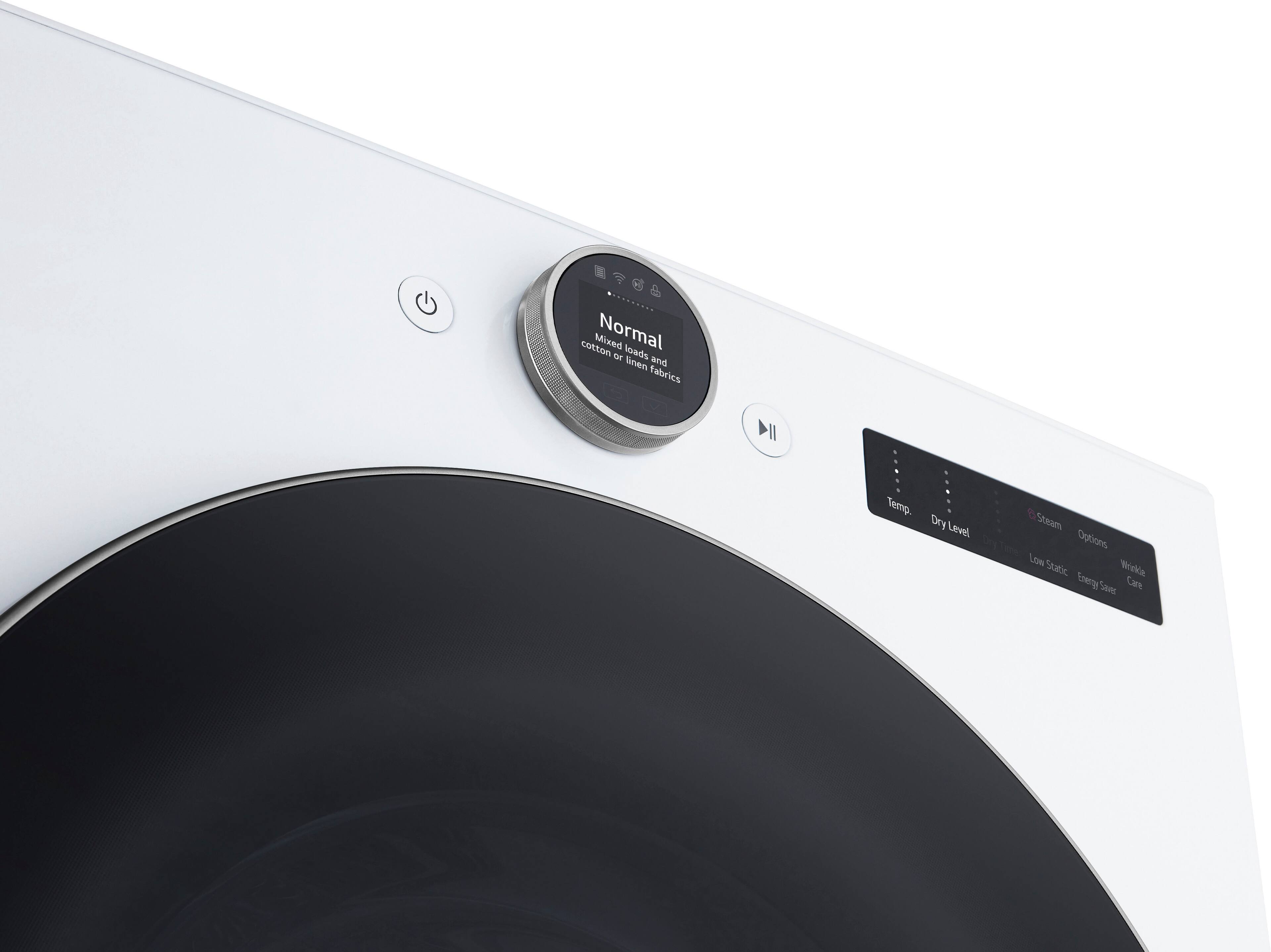 Alt View 16. LG - 7.4 Cu. Ft. Smart Electric Dryer with Steam and Sensor Dry - White.