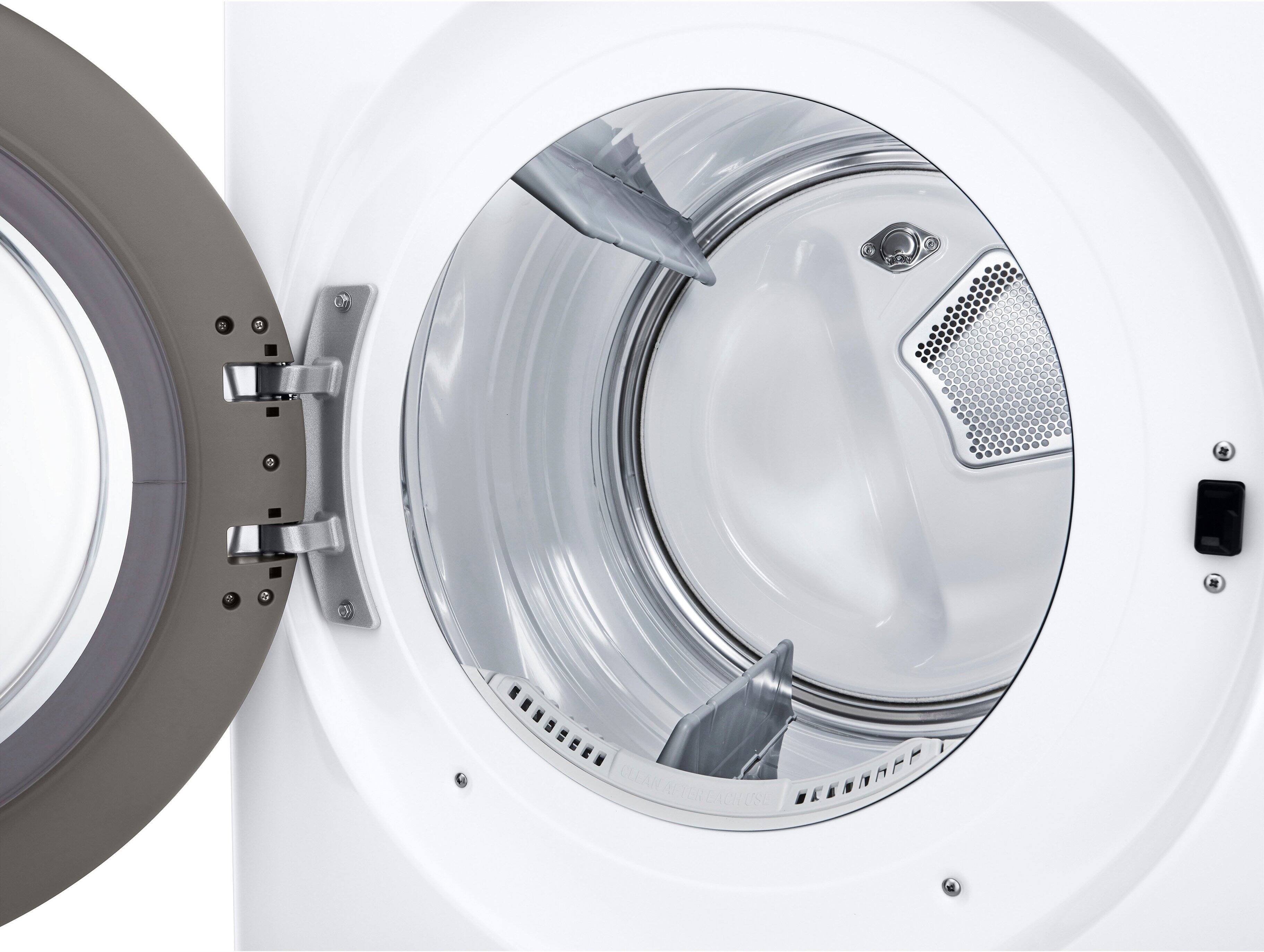 Alt View 22. LG - 7.4 Cu. Ft. Smart Electric Dryer with Steam and Sensor Dry - White.