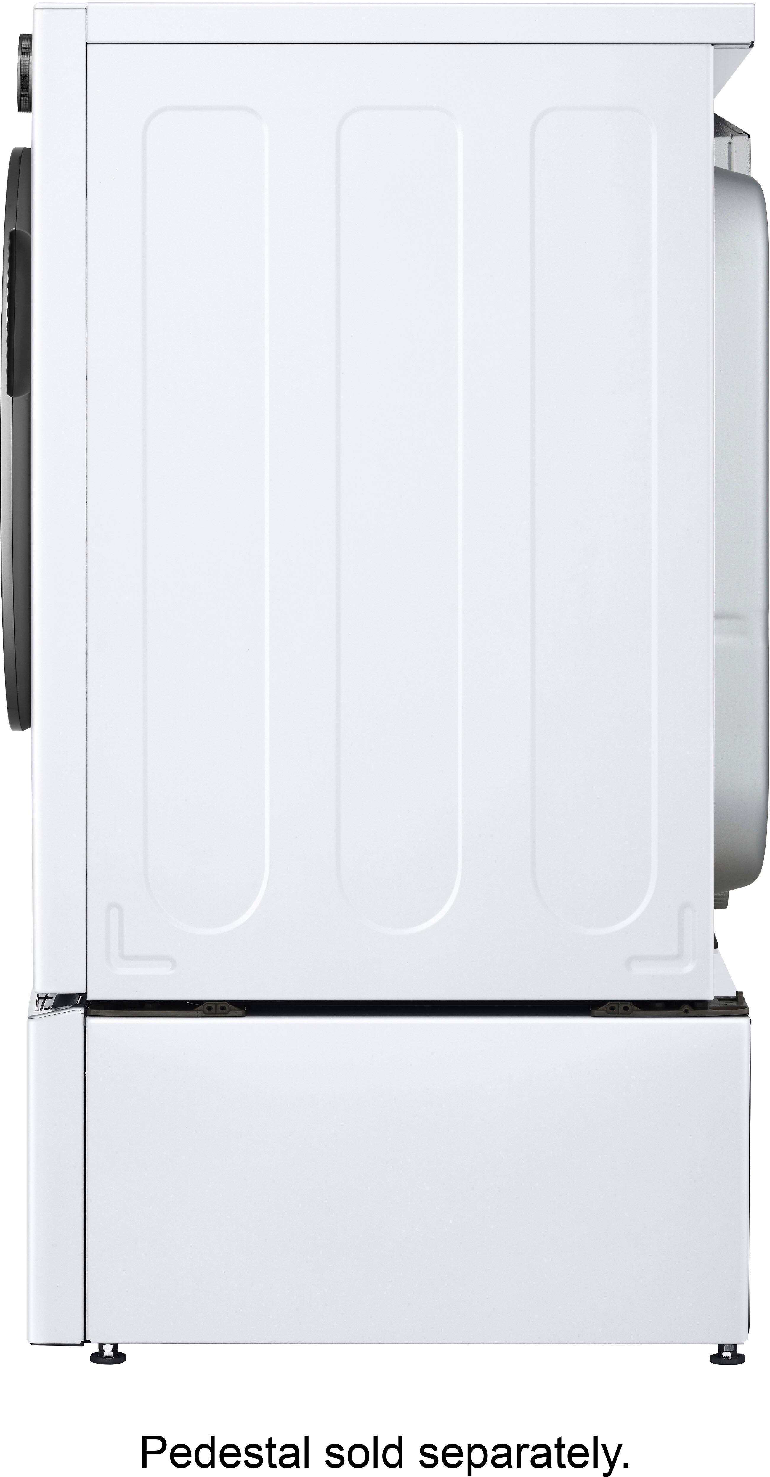 Alt View 24. LG - 7.4 Cu. Ft. Smart Electric Dryer with Steam and Sensor Dry - White.